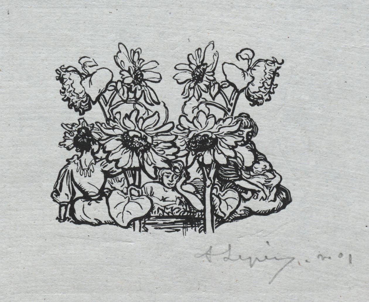 Parijs Almanak, 1897: Staartstuk, Zomer door Auguste Louis Lepère