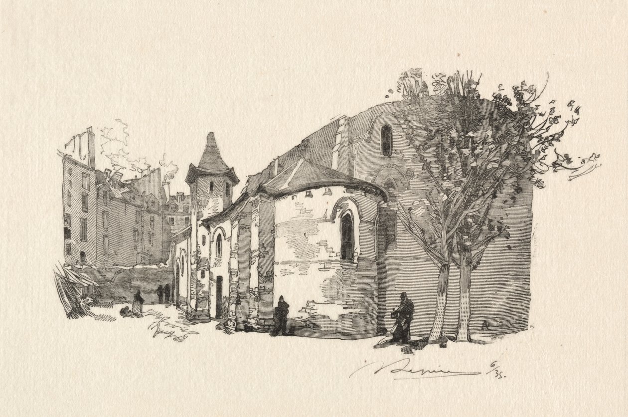 St. Julien le Vauvre, Exterieur door Auguste Louis Lepère