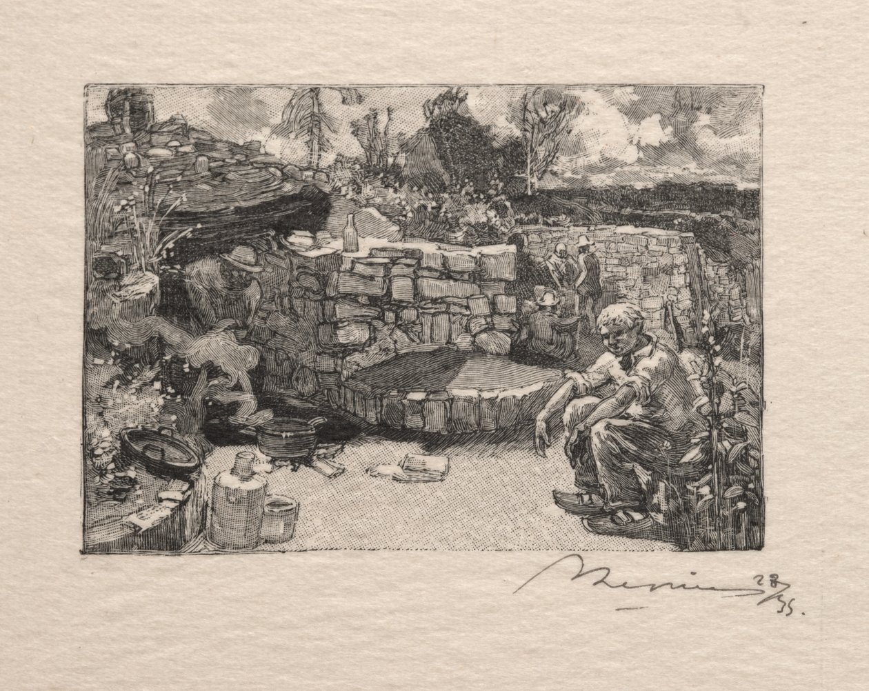 Een steengroeve door Auguste Louis Lepère