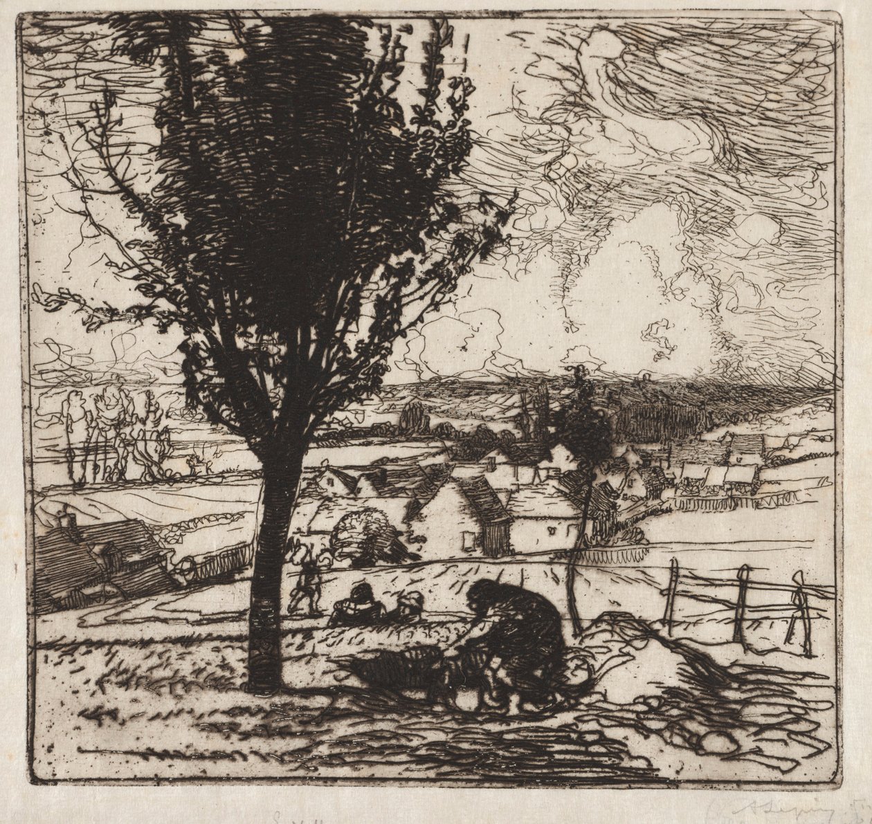 Veu de Jouy-le-Moutier, 1893 door Auguste Louis Lepère