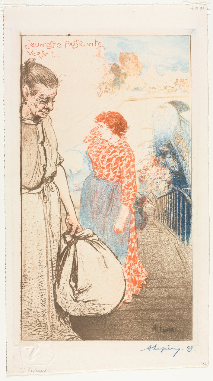 Wasvrouwen, 1894 door Auguste Louis Lepère