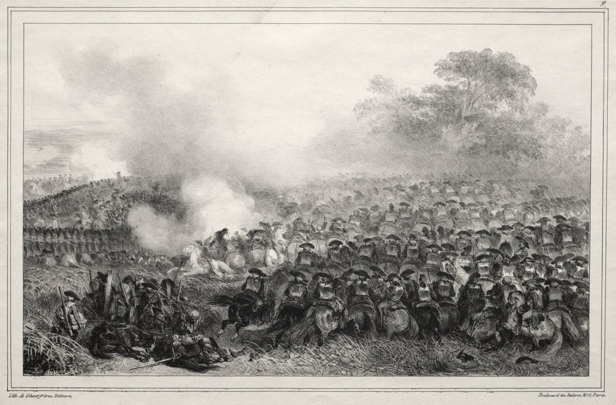 Album voor 1835: Carré enfoncé... door Auguste Raffet