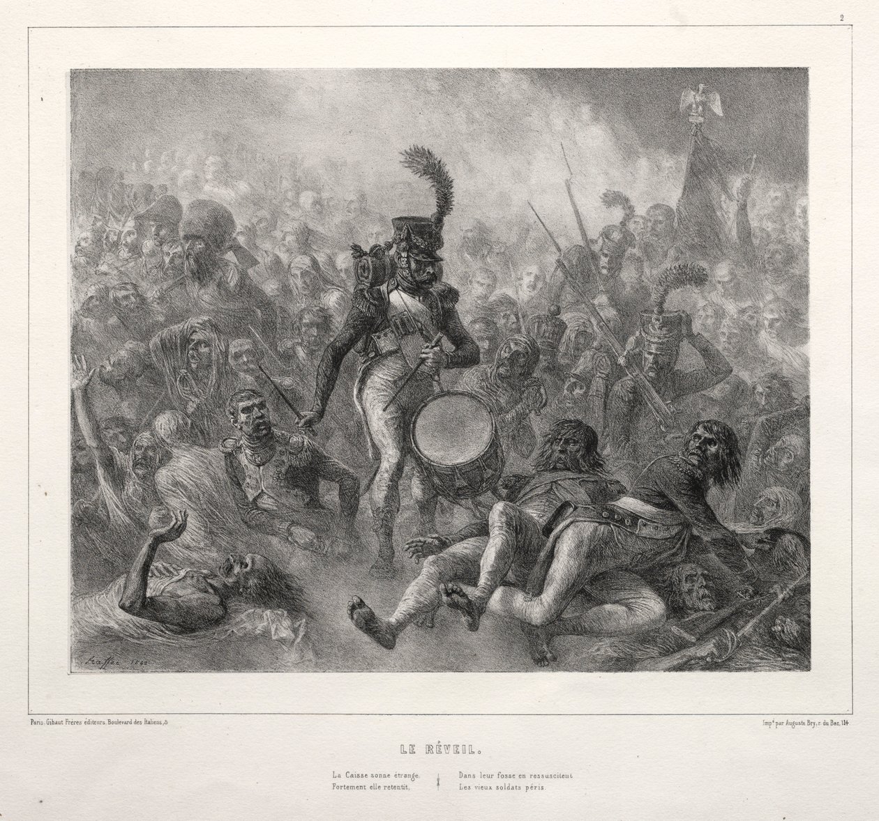 LAlbum de 1832: Reveil, 1832 door Auguste Raffet