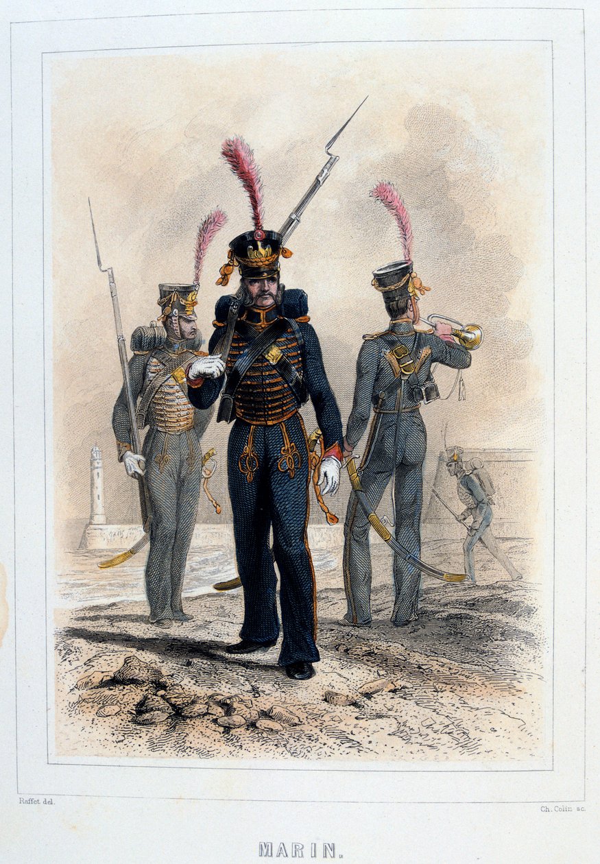 Marine, 1859 door Auguste Raffet