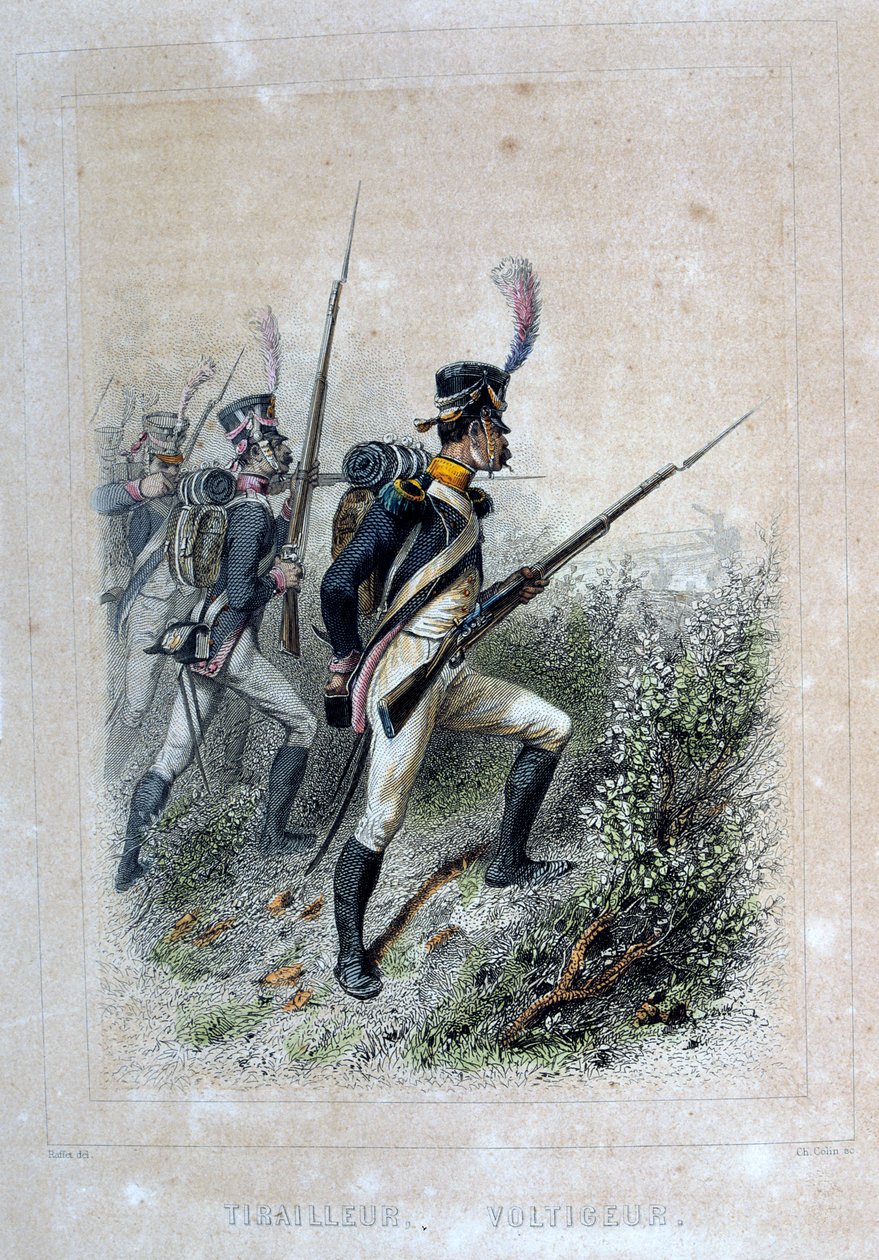Tirailleur Voltigeur, Schutter, 1859 door Auguste Raffet