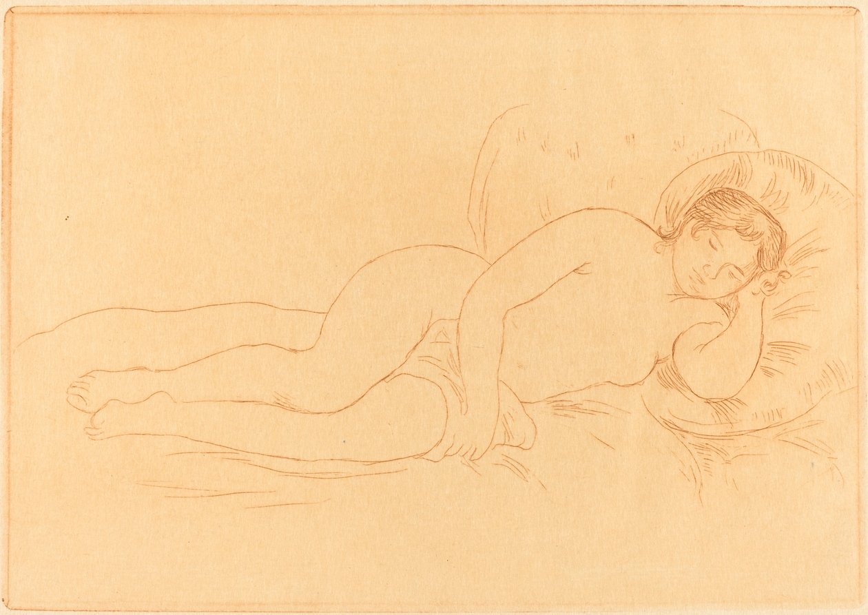 Vrouwelijk Naakt Liggend (Femme nue couchée) door Auguste Renoir