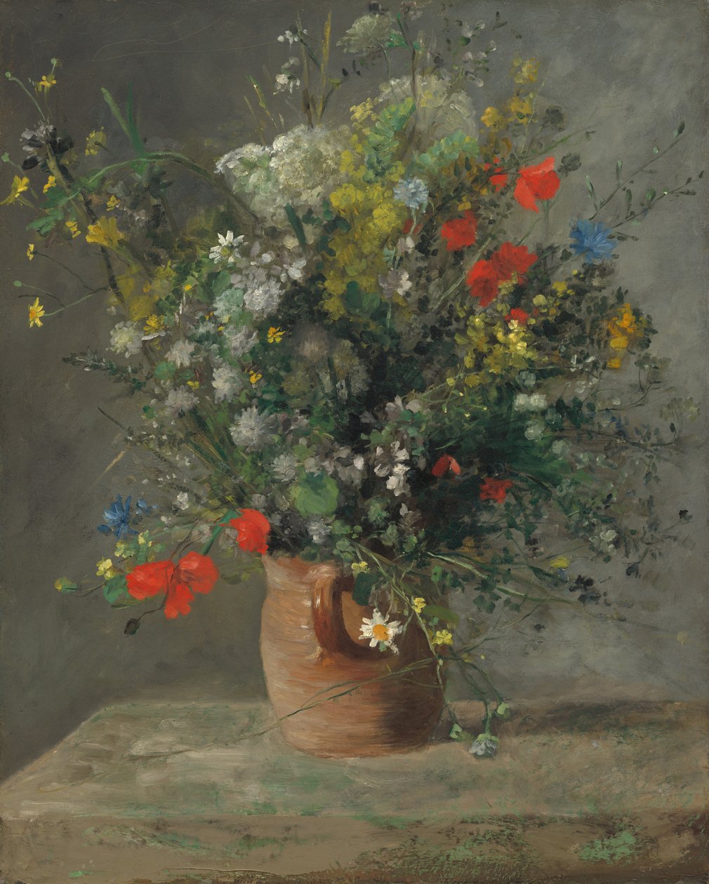 Bloemen in een vaas door Auguste Renoir