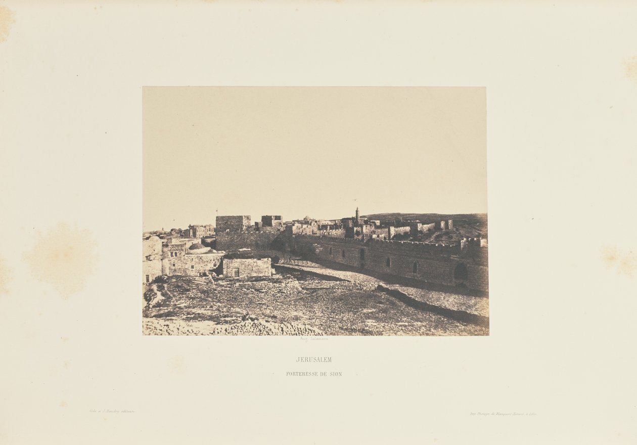 Jeruzalem. Vesting van Sion door Auguste Salzmann