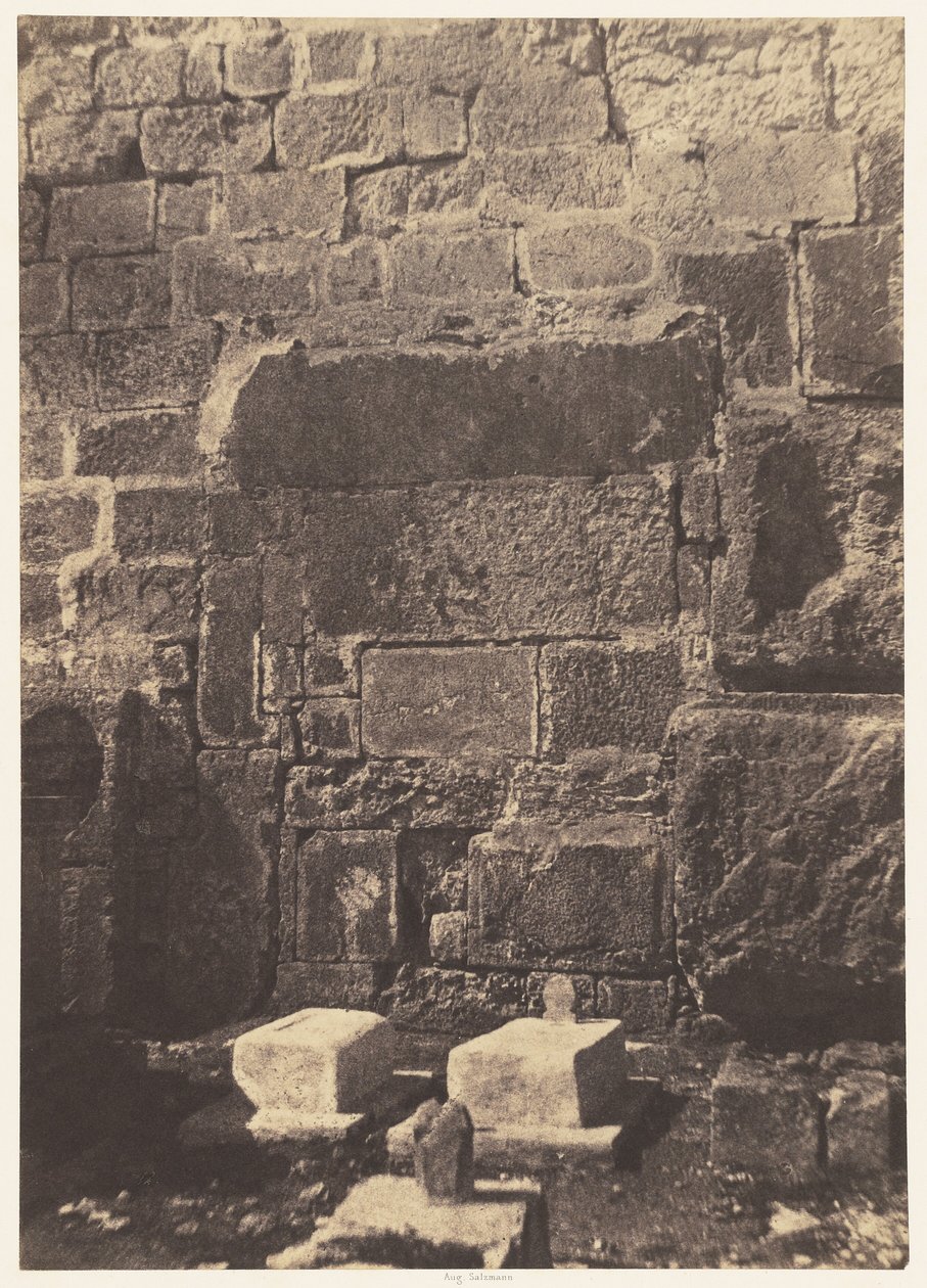 Jeruzalem. Tempelmuur. Jehosafats hek door Auguste Salzmann