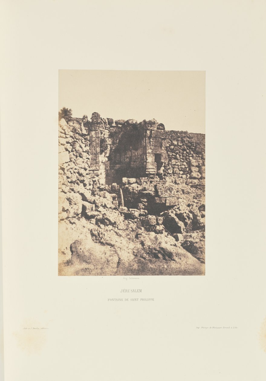 Jeruzalem. Fontein van Sint Filippus door Auguste Salzmann