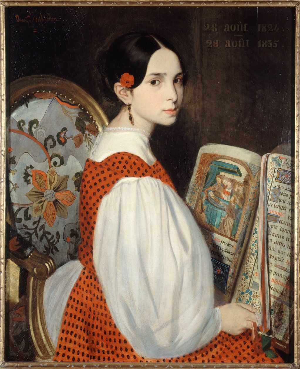 Leopoldine in het getijdenboek door Auguste de Chatillon