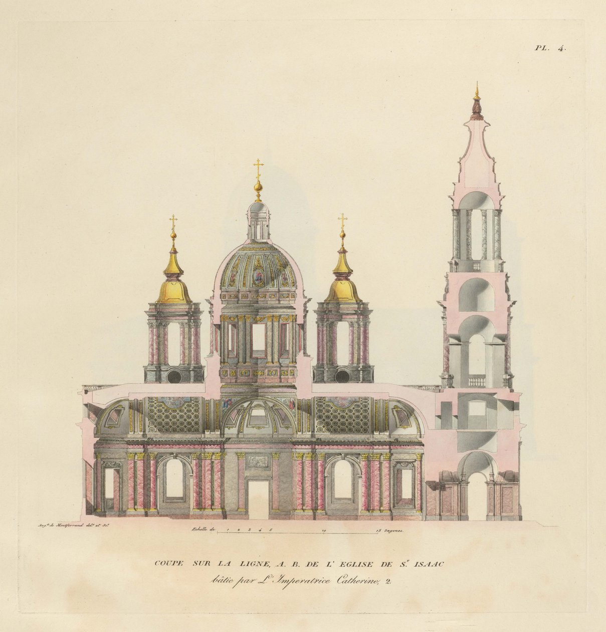 De Sint-Isaacskathedraal, 1820 door Auguste de Montferrand