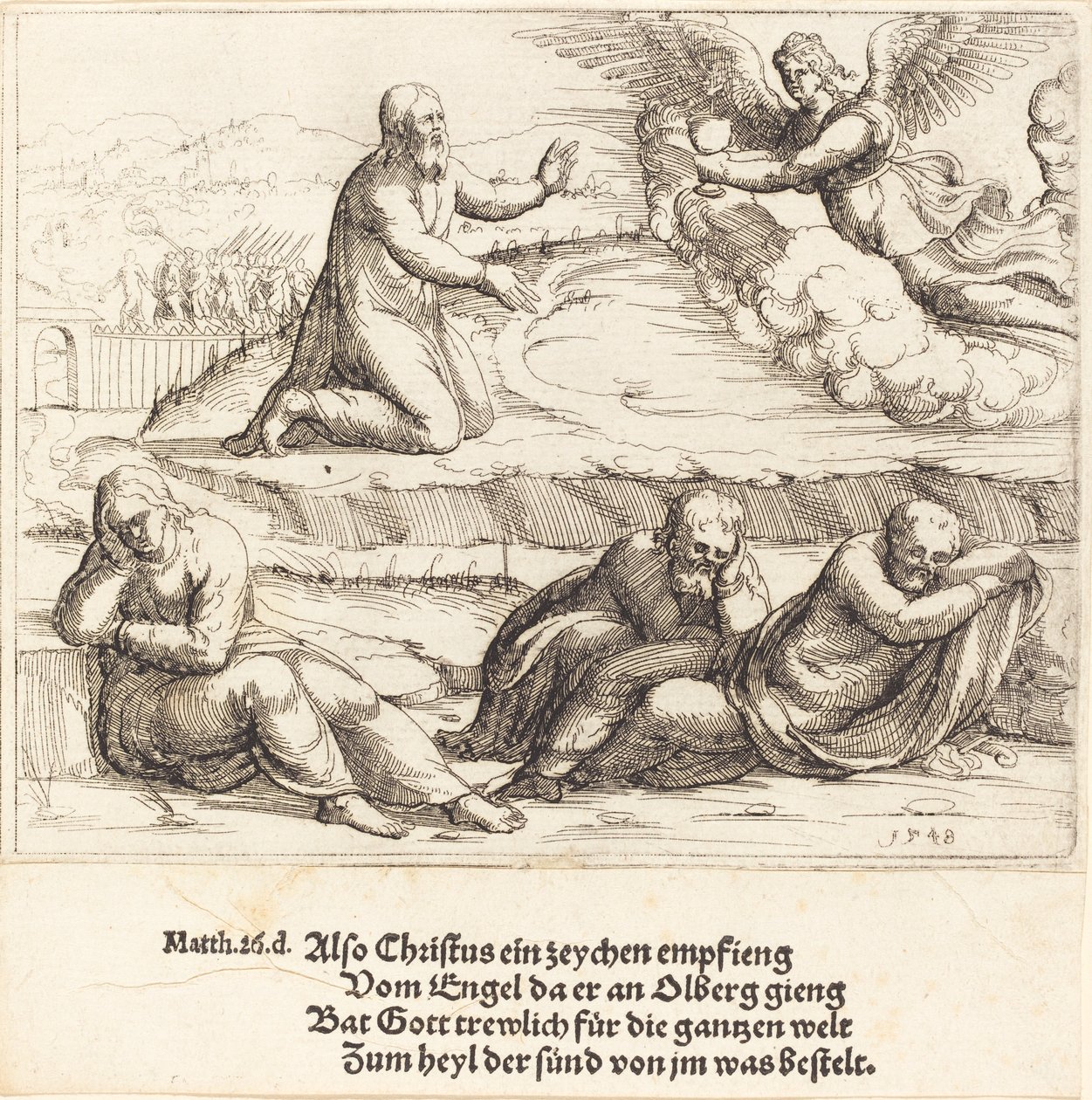 De doodsangst in de tuin door Augustin Hirschvogel