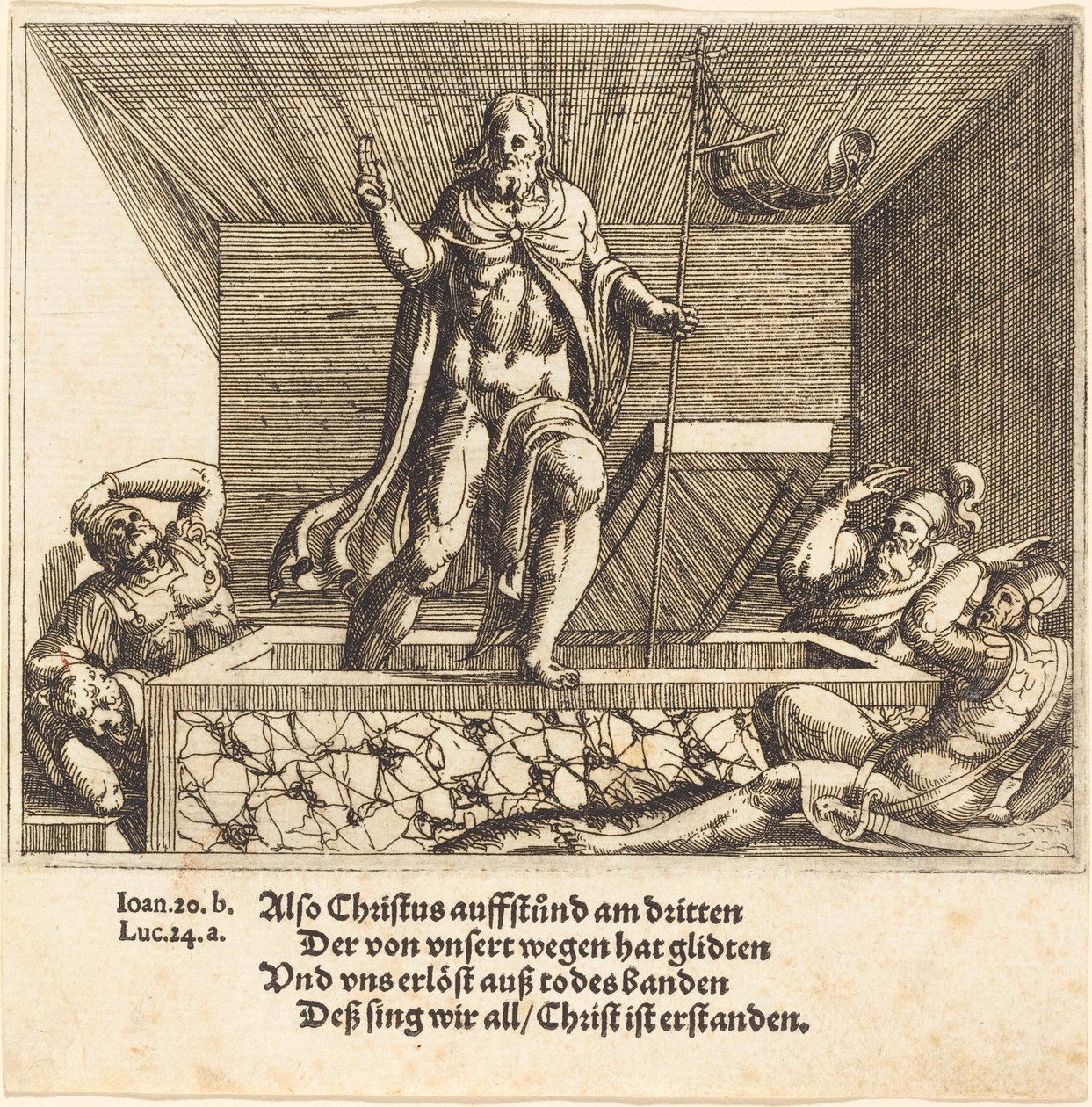 De opstanding door Augustin Hirschvogel