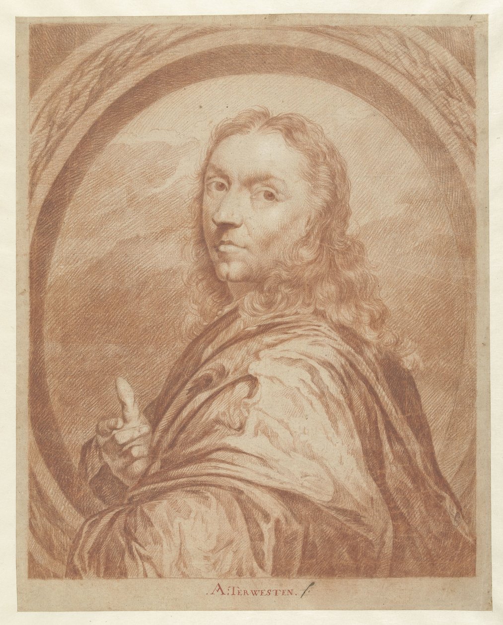 Borstbeeld van een man door Augustinus Terwesten (I)