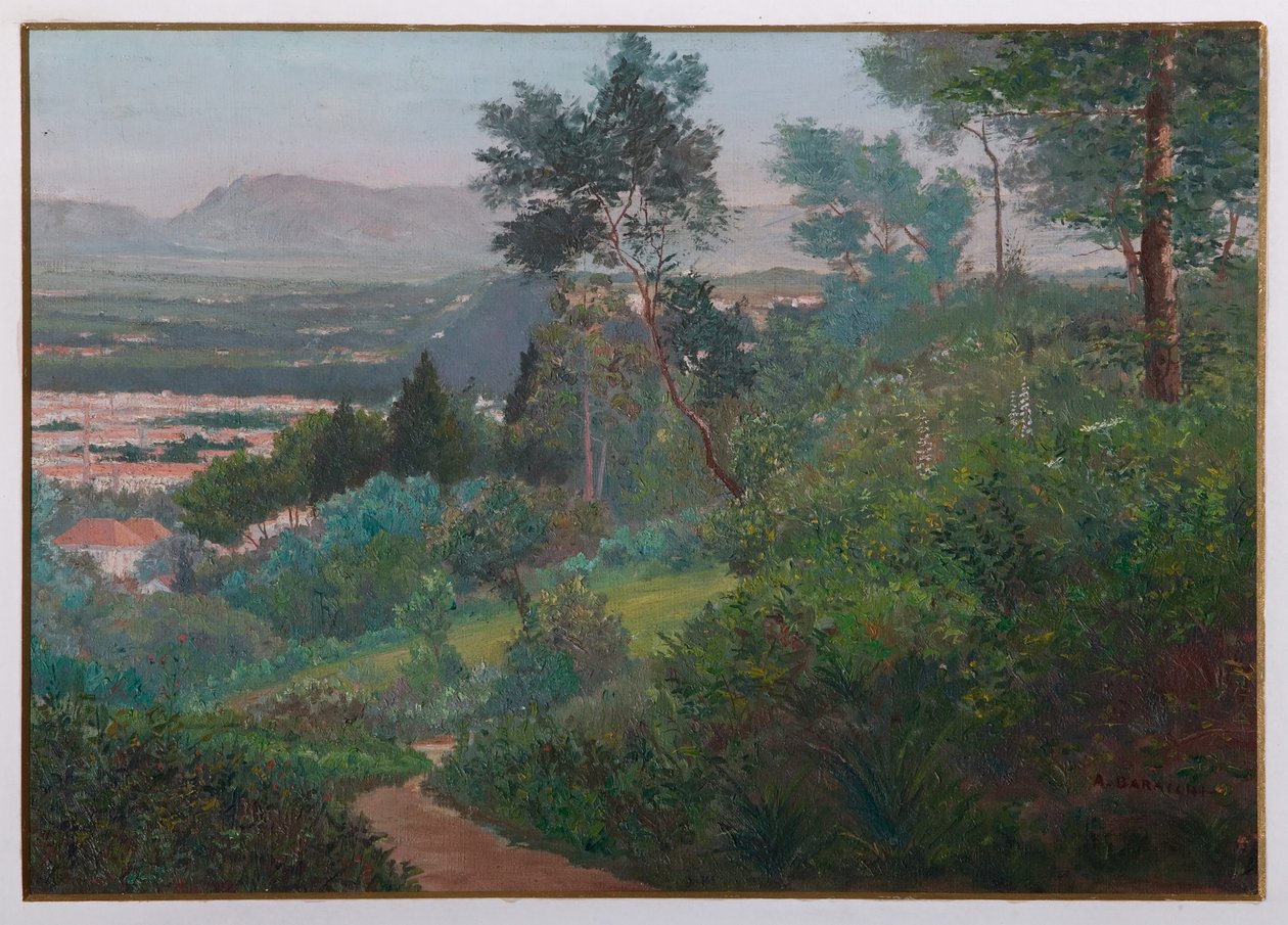 Uitzicht op Vignola door Augusto Baracchi