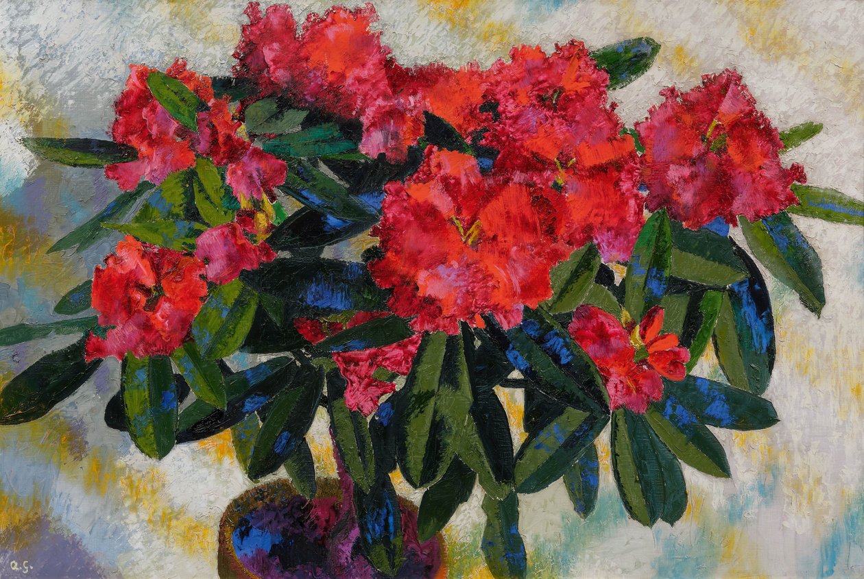 Augusto Giacometti Rododendron 1938 door Augusto Giacometti