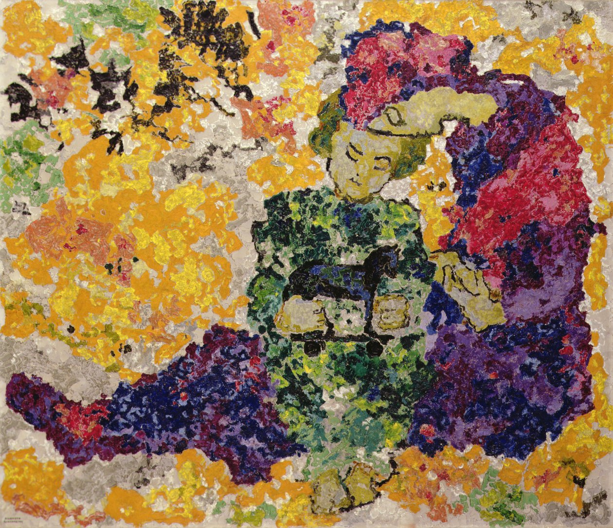 Maria met de jonge Jezus door Augusto Giacometti