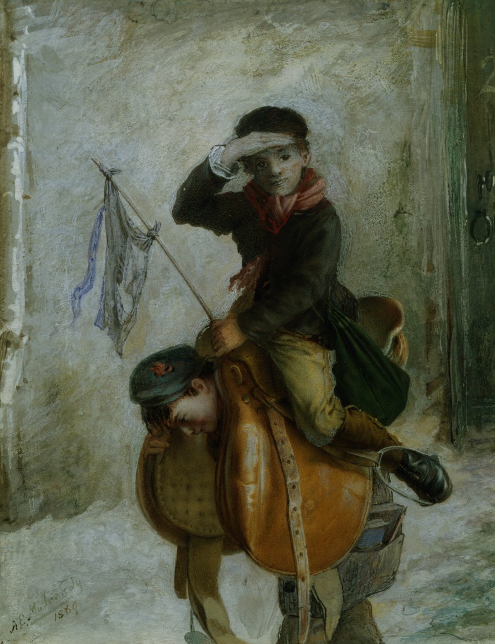 De Jonge Cavalerist door Augustus Edward Mulready