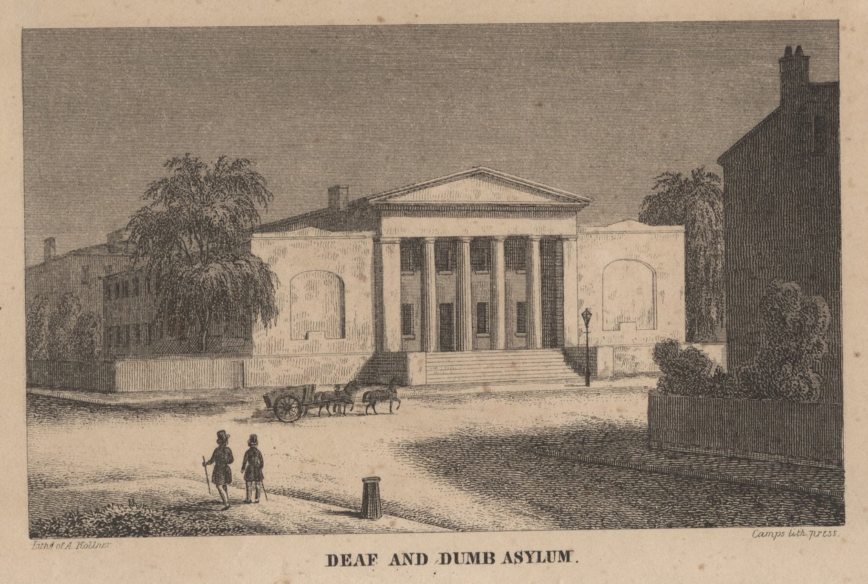 Doven- en Stommenasiel, Philadelphia, Pennsylvania, c.1847 door Augustus Kollner