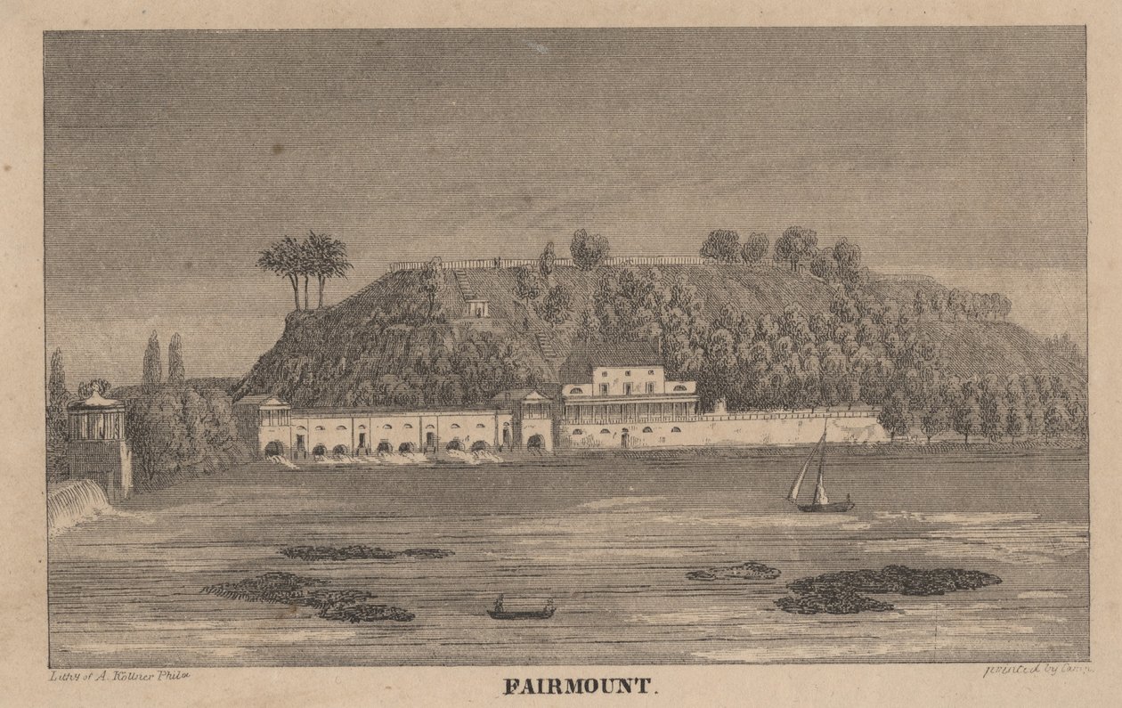 Fairmount, ca. 1848 door Augustus Kollner