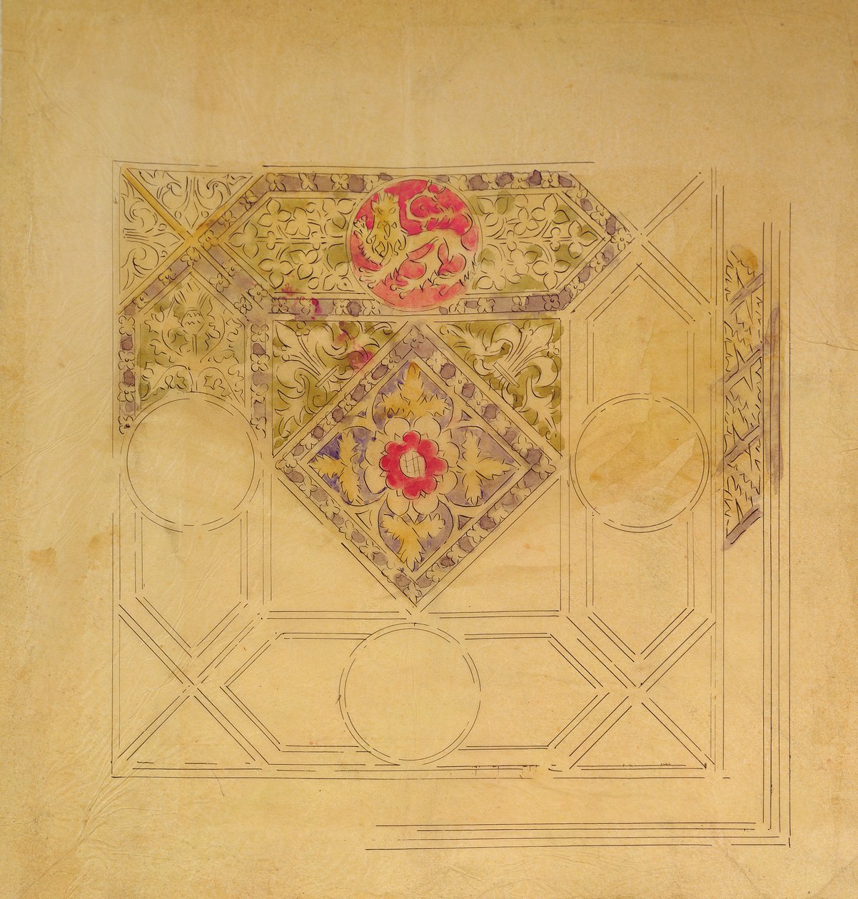 Plafondontwerp voor het Paleis van Westminster door Augustus Welby Northmore Pugin