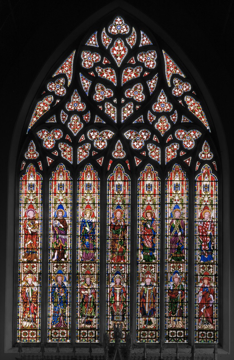Maagd en Christus met Heiligen, Oostraam door Augustus Welby Northmore Pugin