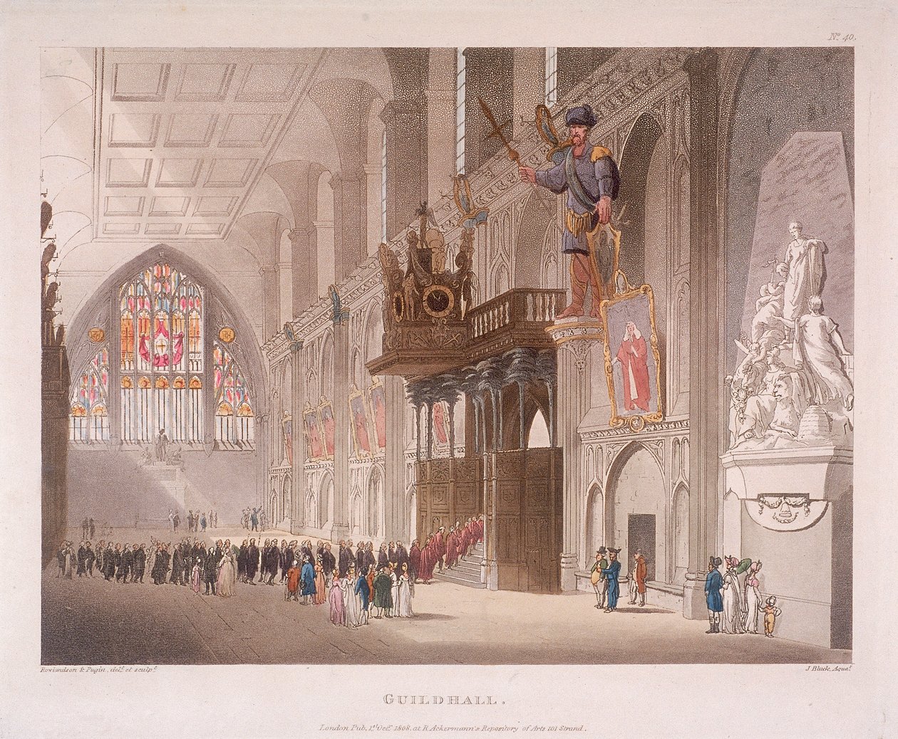 Gildehuis, Londen, 1808 door Augustus Charles Pugin, Thomas Rowlandson