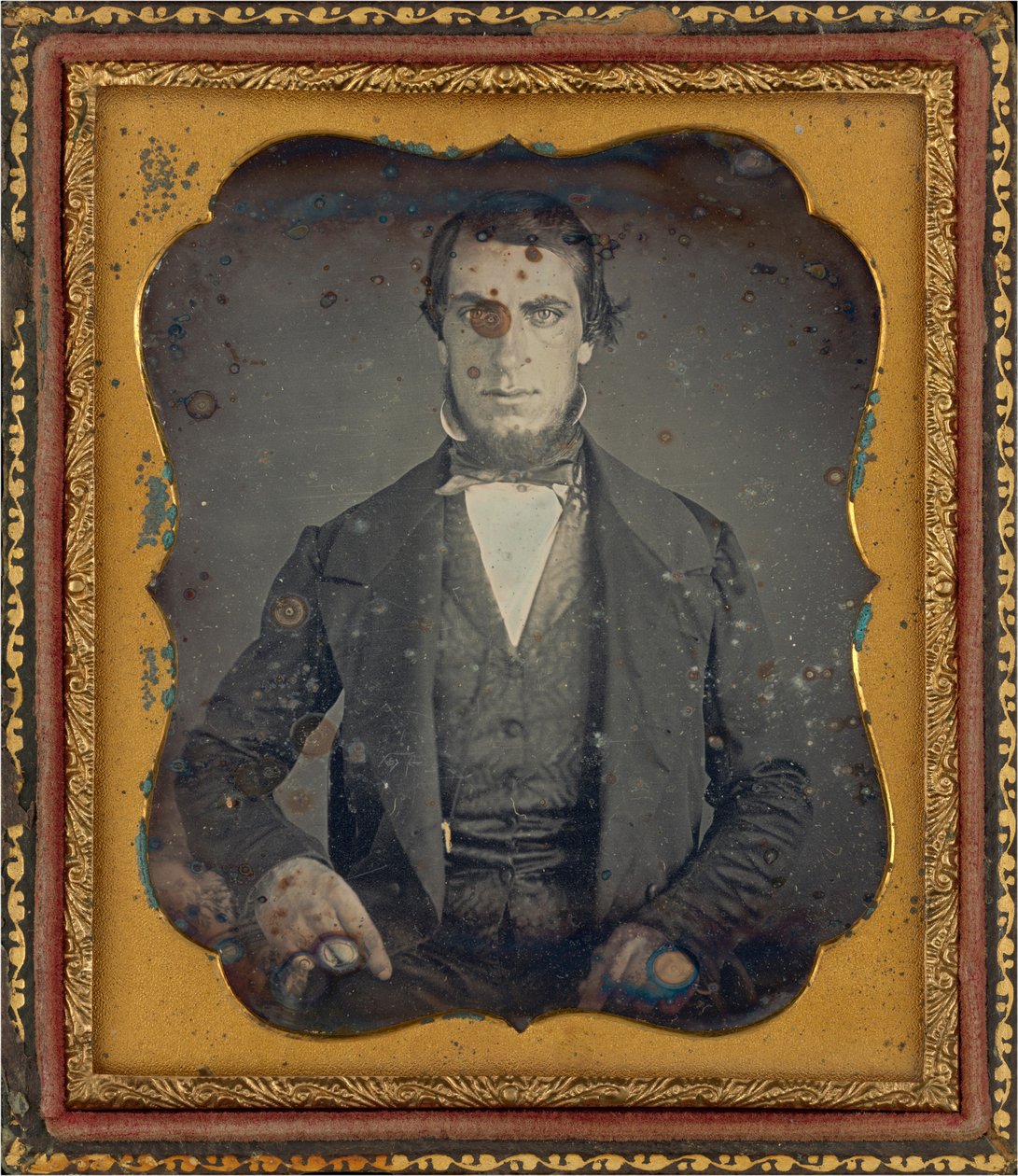 Portret van een man,c. 1845 (foto) door Augustus Washington