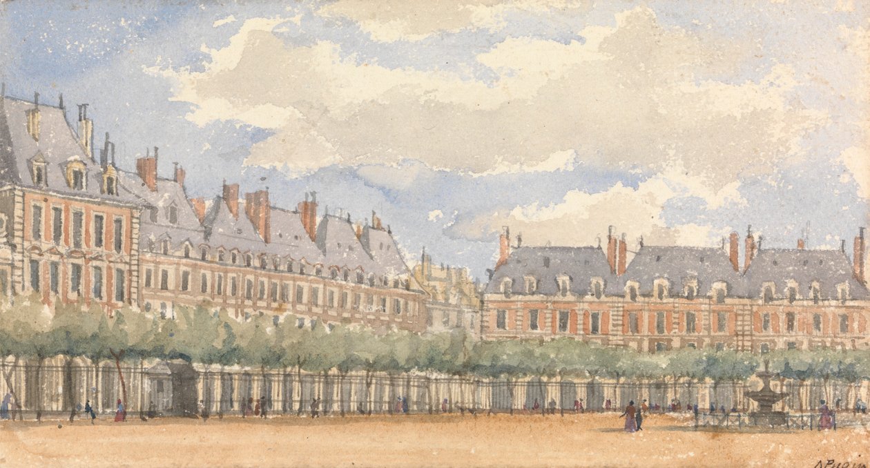 Place Royale, Parijs door Augustus Welby Northmore Pugin
