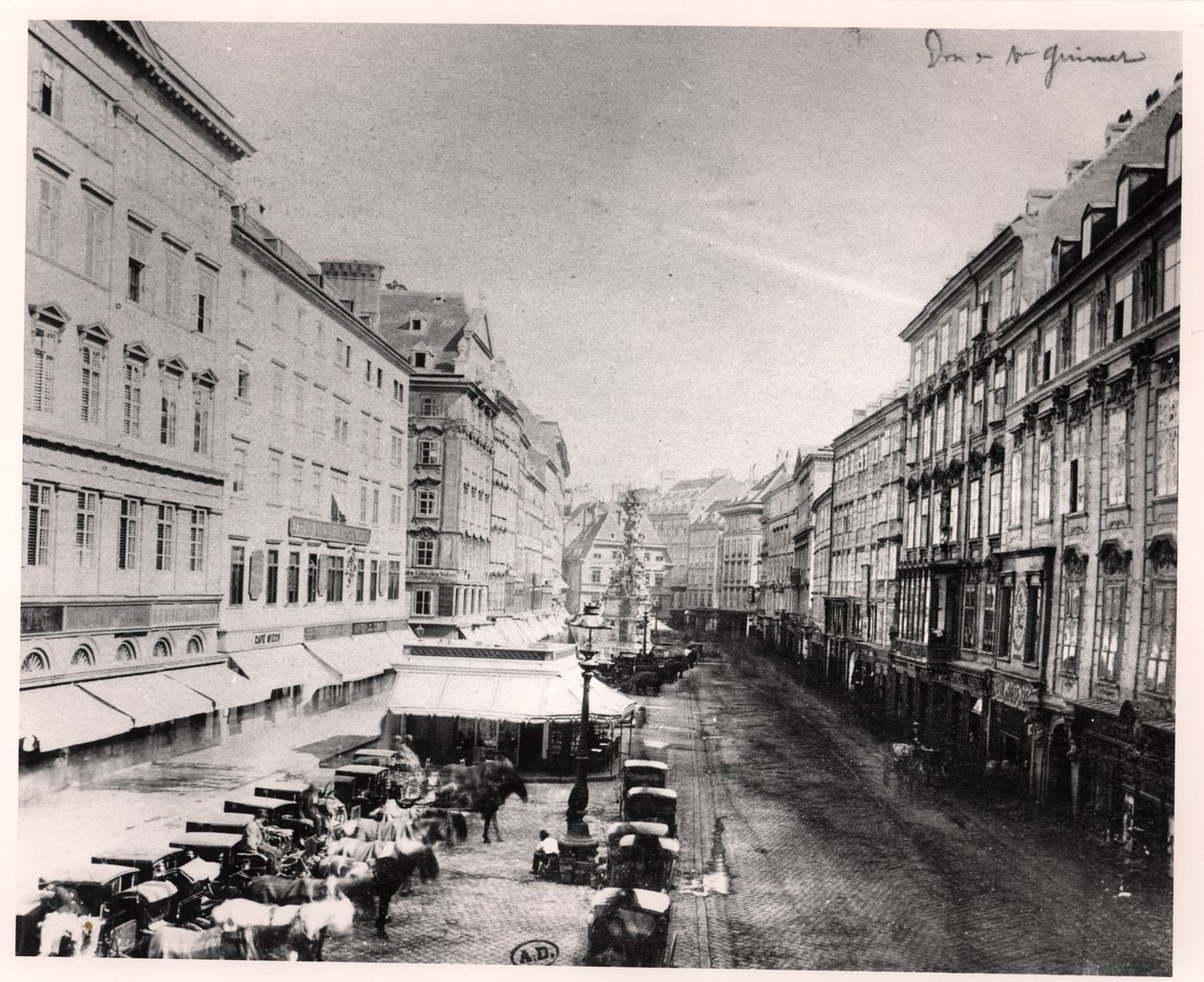 Uitzicht op de Graben, Wenen, ca. 1860-80 door Austrian Photographer