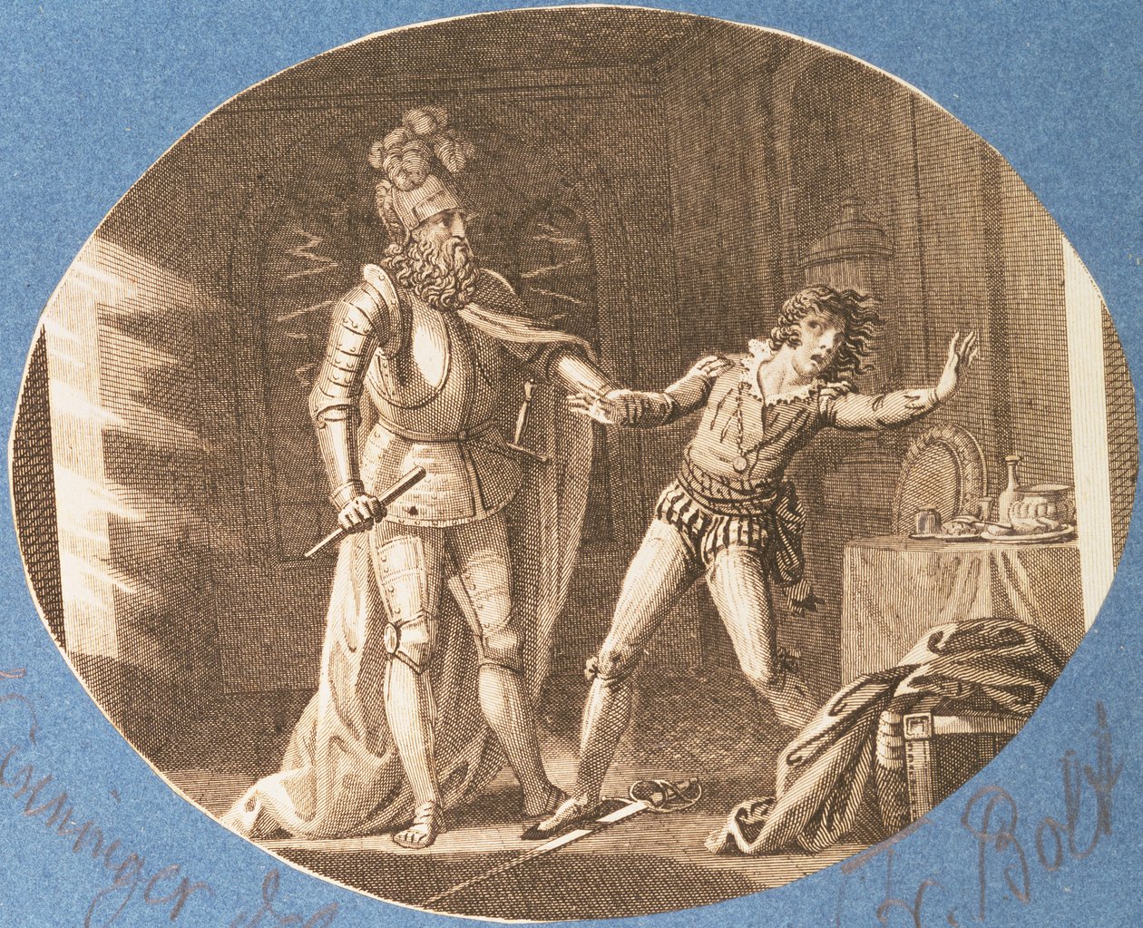 Don Giovanni en het standbeeld van de Commandantore dat tot leven is gekomen, Act II scène iv, uit 