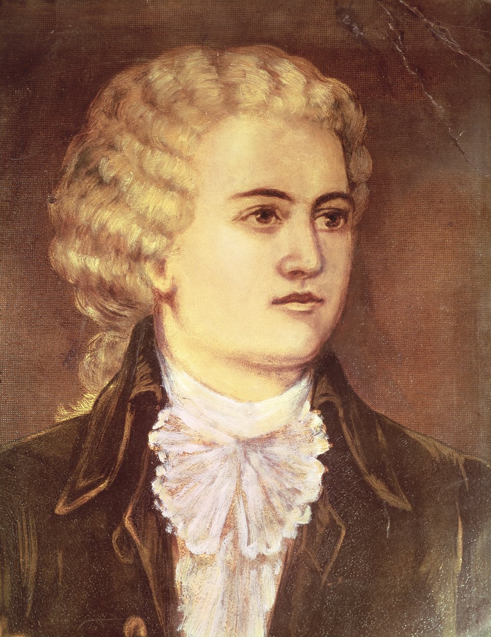 Wolfgang Amadeus Mozart (1756-91) tijdens zijn verblijf in Praag in 1787 door Austrian School