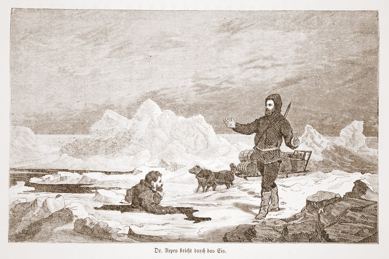 Dr. Repes valt door het ijs, 1876 door Austrian School