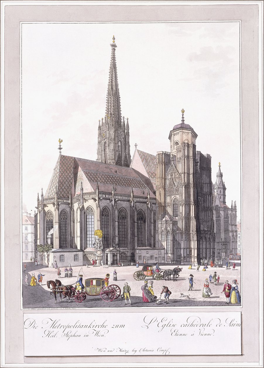 De Stephansdom in Wenen door Austrian School