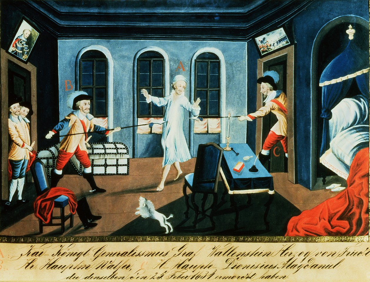De moord op Albrecht von Wallenstein door Austrian School