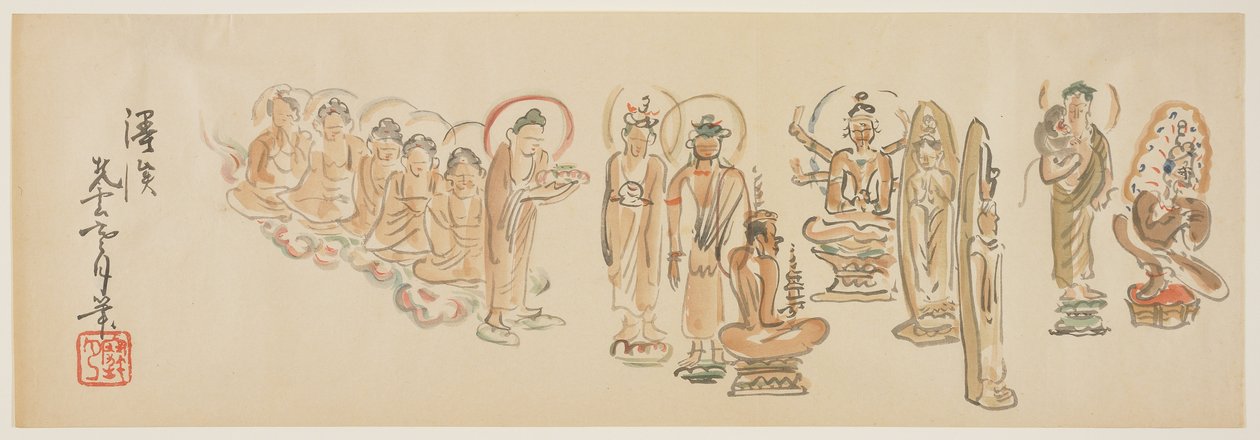 (Asakusa Kannon tempel karikaturen D) door Awashima Kangestu