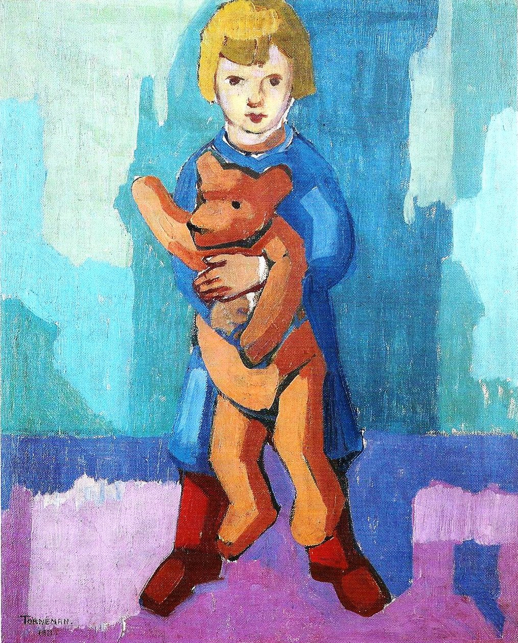 Algot met Teddybeer door Axel Törneman