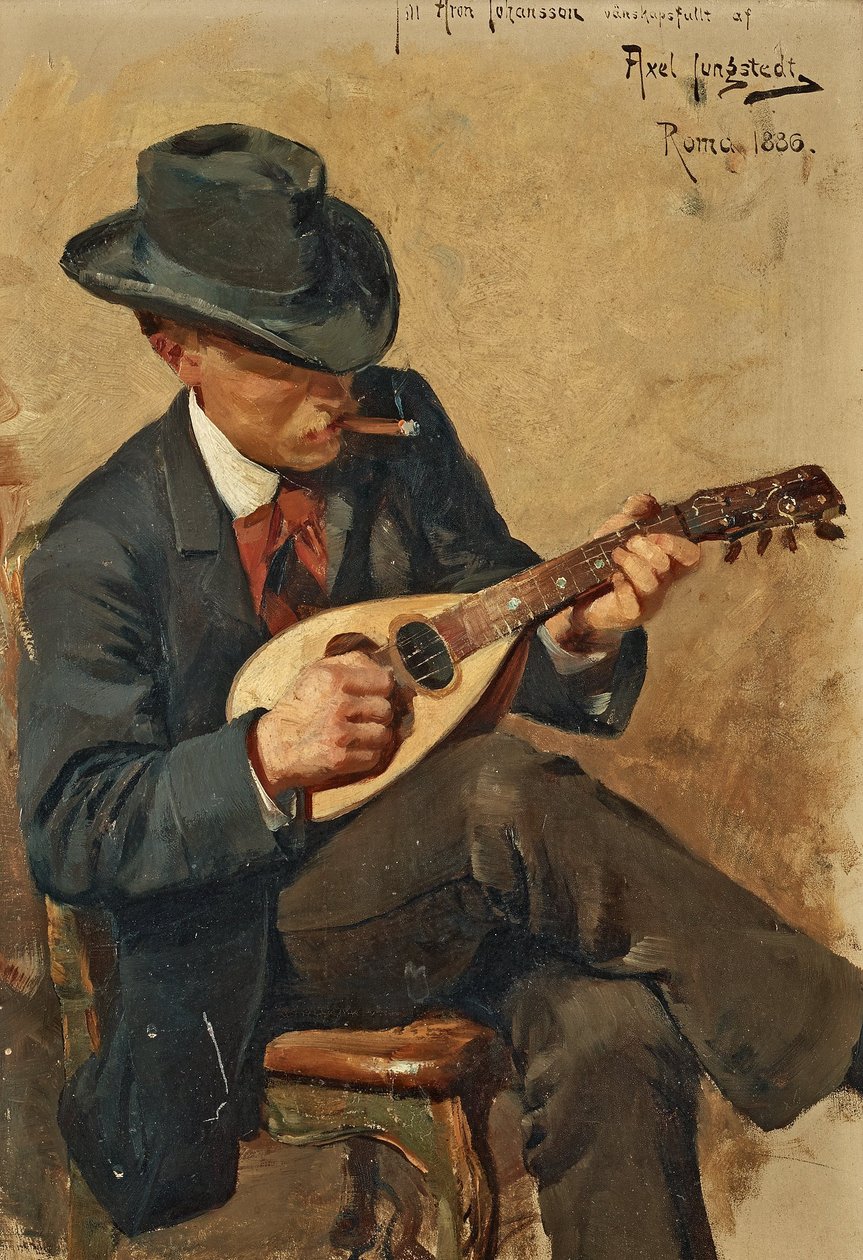 Portret van architect Aron Johansson door Axel Jungstedt