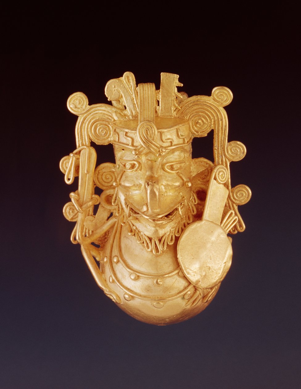 Azteekse Vogelgod (goud) door Aztec
