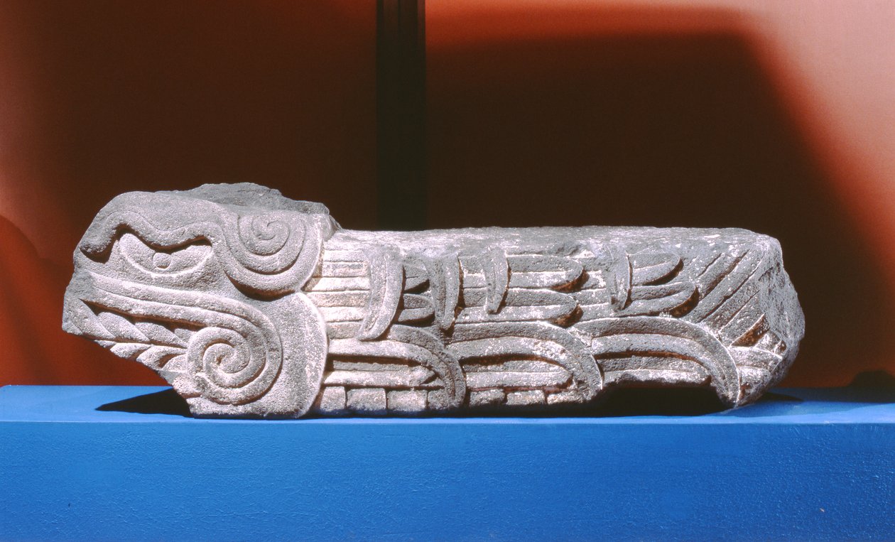Quetzalcoatl de Gevederde Slang, Late Postklassieke Periode (1300-1521) door Aztec
