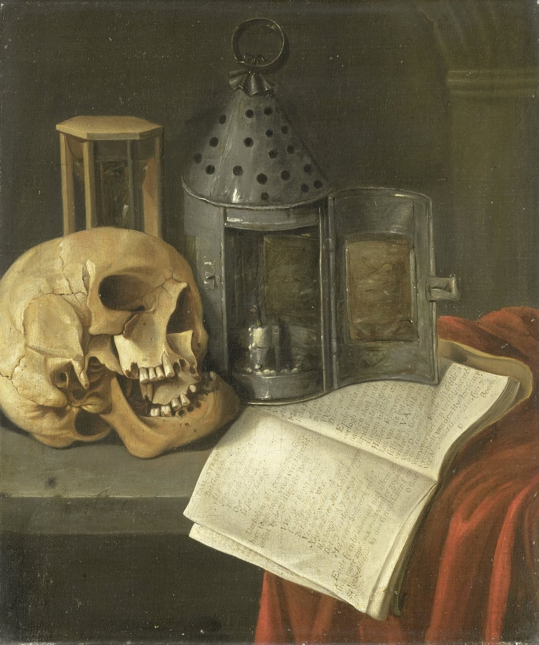 Vanitas stilleven door B. Schaak