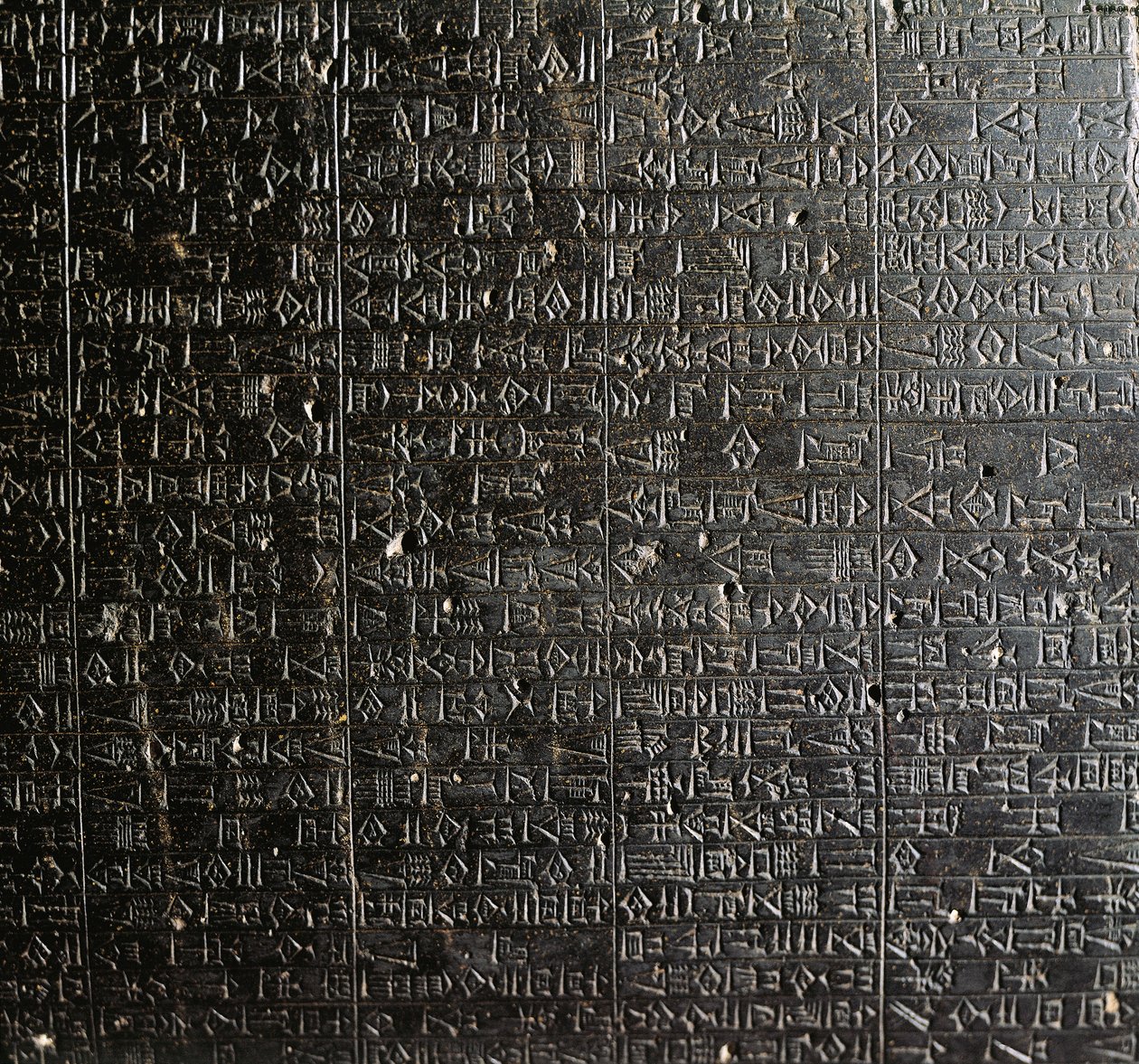 Dioriet stèle met de Code van Hammurabi door Babylonian