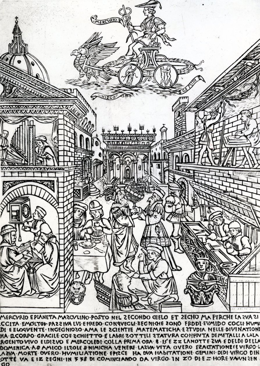 Mercurius, c.1464 door Baccio Baldini
