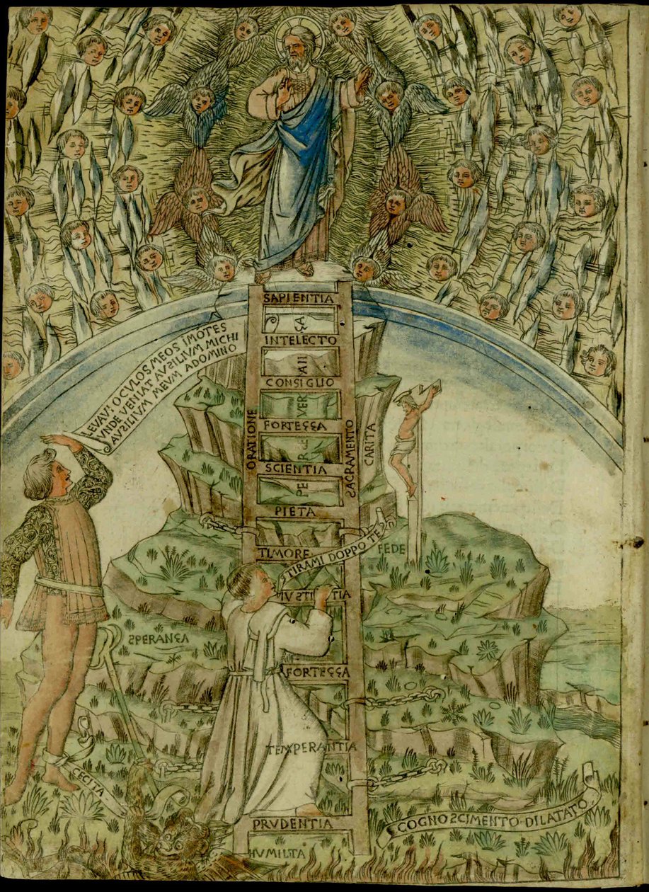 Baldini, Baccio - Ladder der Deugd 1477 door Baccio Baldini
