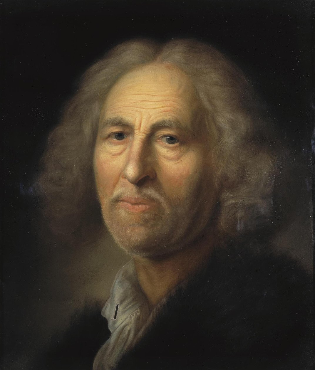 Portret van een oude man door Balthasar Denner
