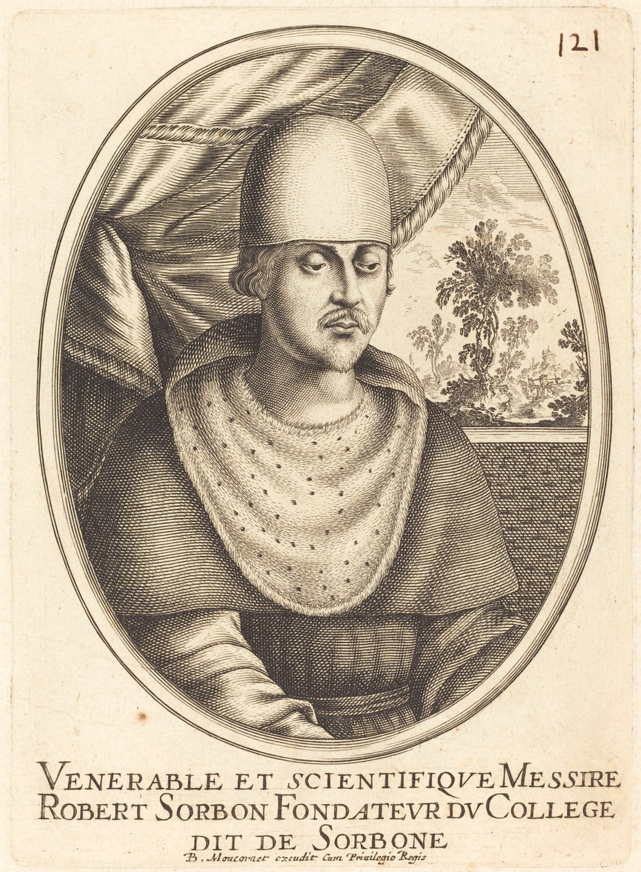 Robert de Sorbon door Balthasar Moncornet
