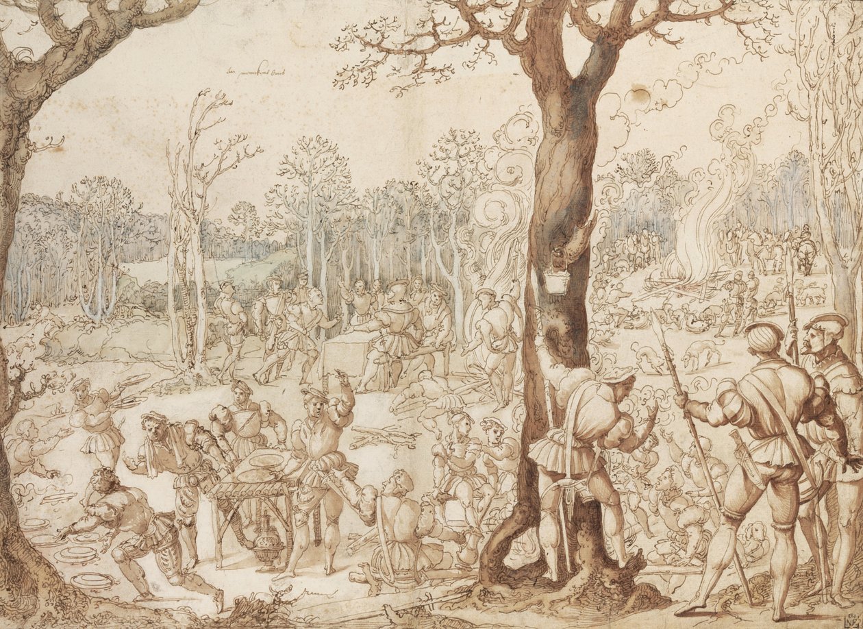Het spel verdelen door Barend van Orley
