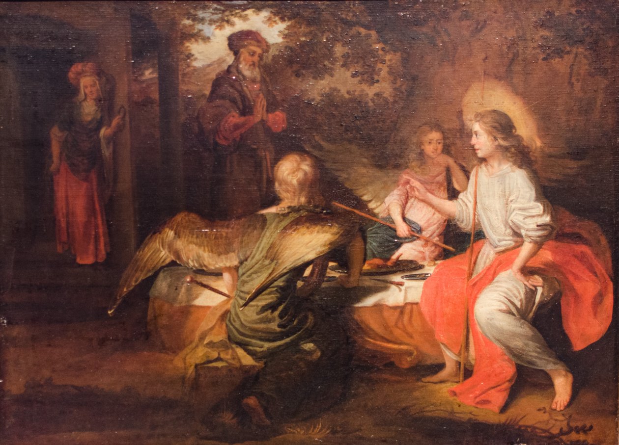 De drie engelen bij Abraham door Barent Fabritius