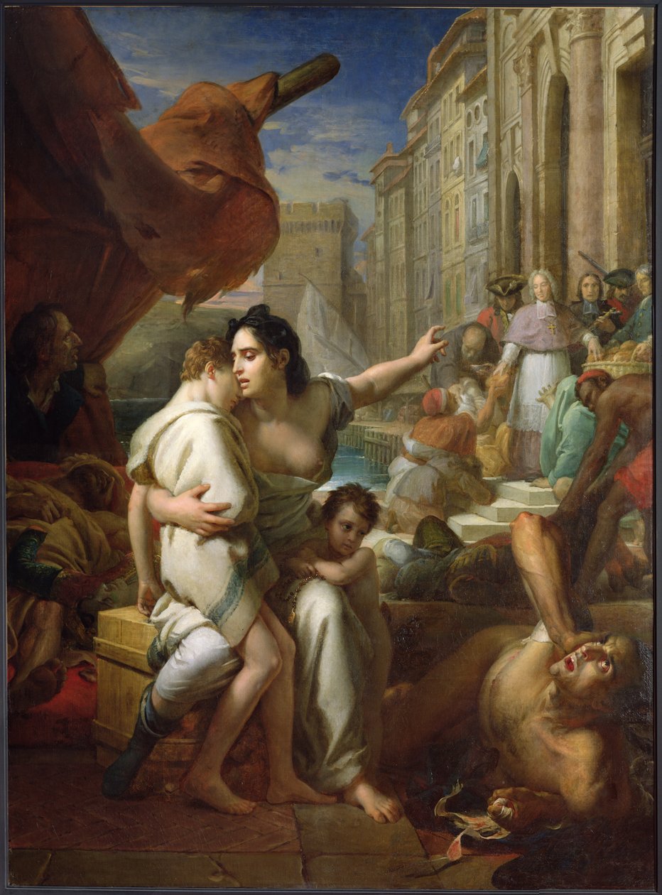 Monseigneur de Belsunce (1670-1755) tijdens de Pest van Marseille in 1720, c.1825 door Baron François Pascal Simon Gérard